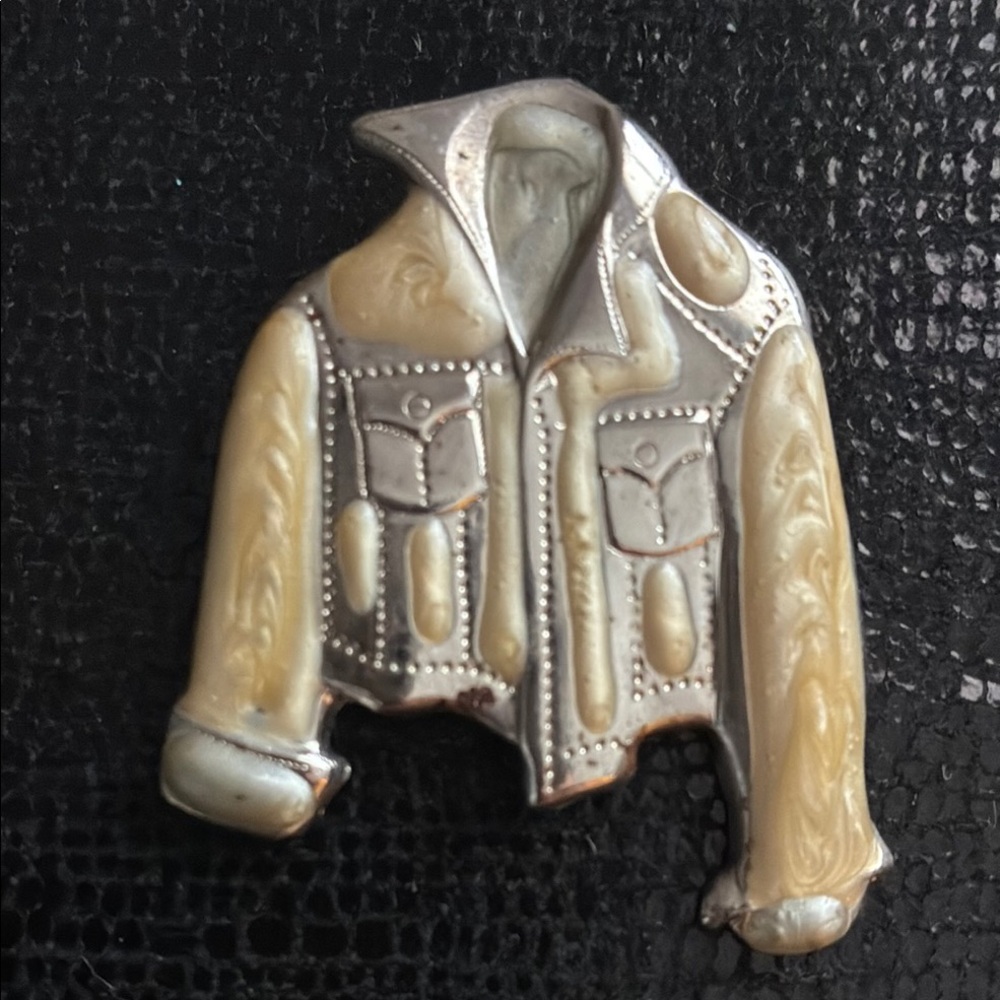 Statement Silver Denim Jacket Brooch